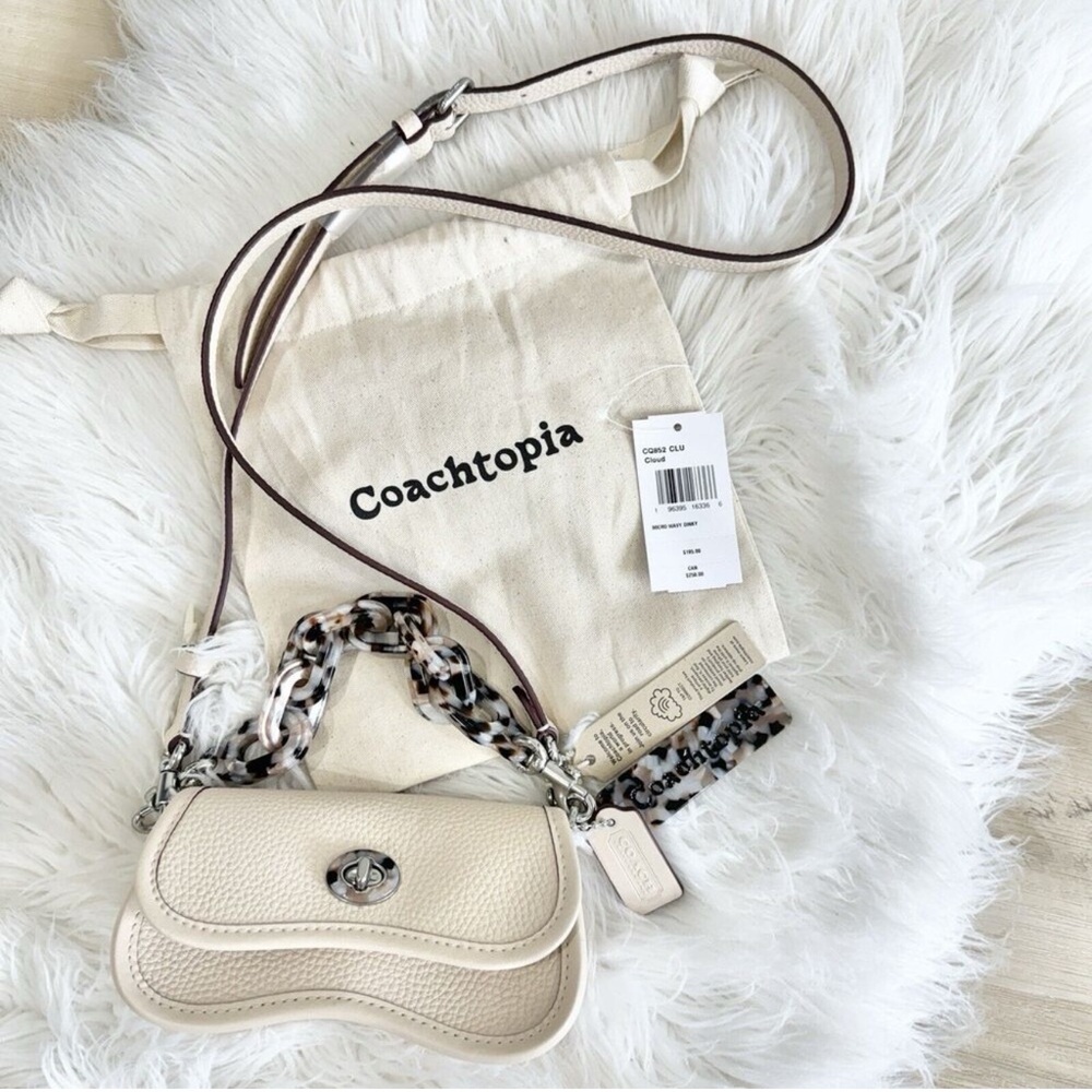 Coach Coachtopia Micro Wavy Dinky Crossbody Bag Ivory New